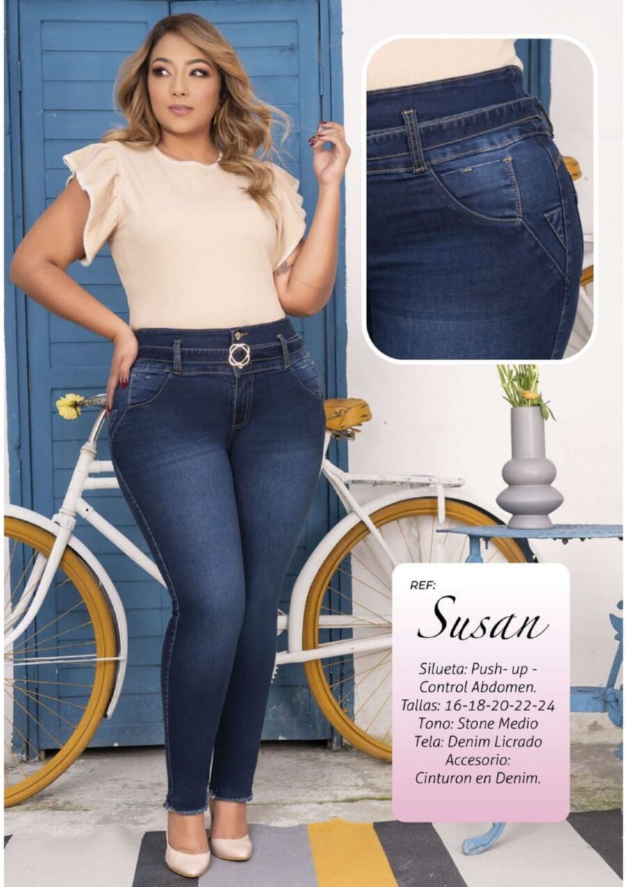 Jean skinny push up pluss size