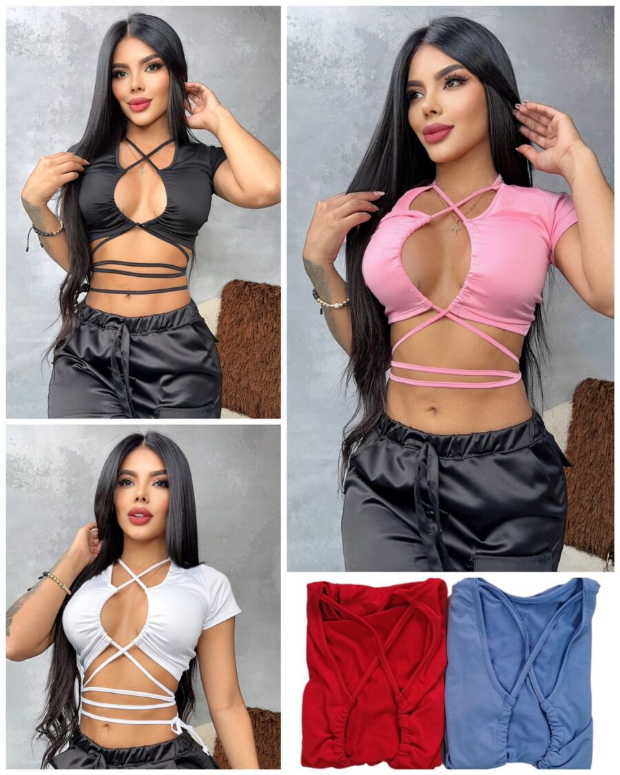 Top cruzado con ajuste perfecto estilo unico