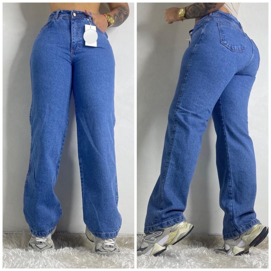 Jean push up bota campana con bolsillos y cremallera - Image 2