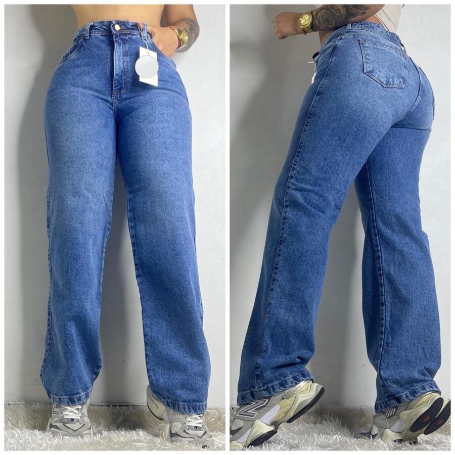 Jean push up bota campana con bolsillos y cremallera - Image 3