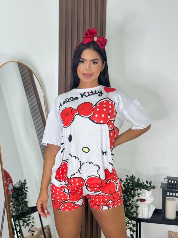 Conjunto de 3 piezas pijama con estampado de Hello Kitty Talla Unica