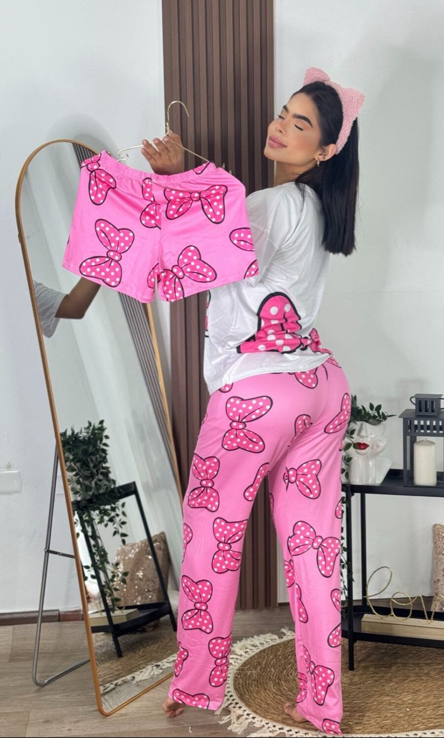 Conjunto de 3 piezas pijama con estampado de Minnie Talla Unica - Image 2