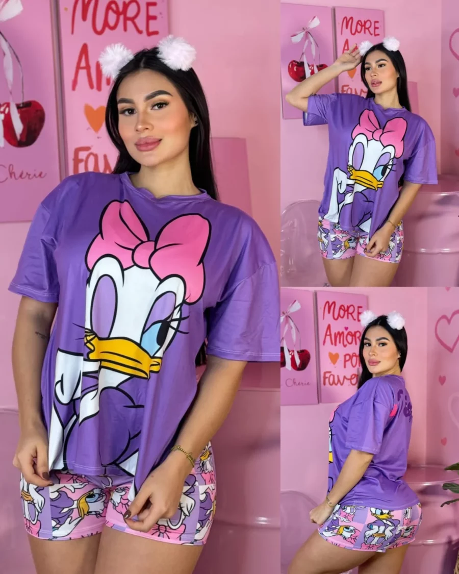 Pijama de dos piezas con diseño de Pata Daisy Talla unica