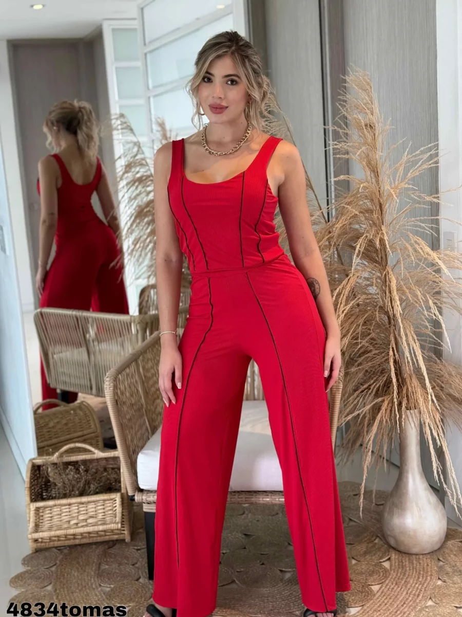 Conjunto de 2 piezas con pantalon y diseño de lineas talla unica - Image 2