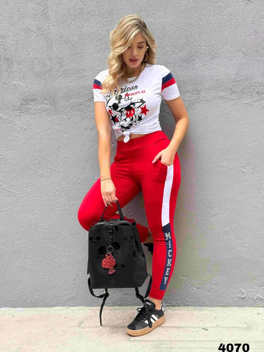 Conjunto deportivo de camisa y pantalon con diseño de mickey talla unica - Image 4