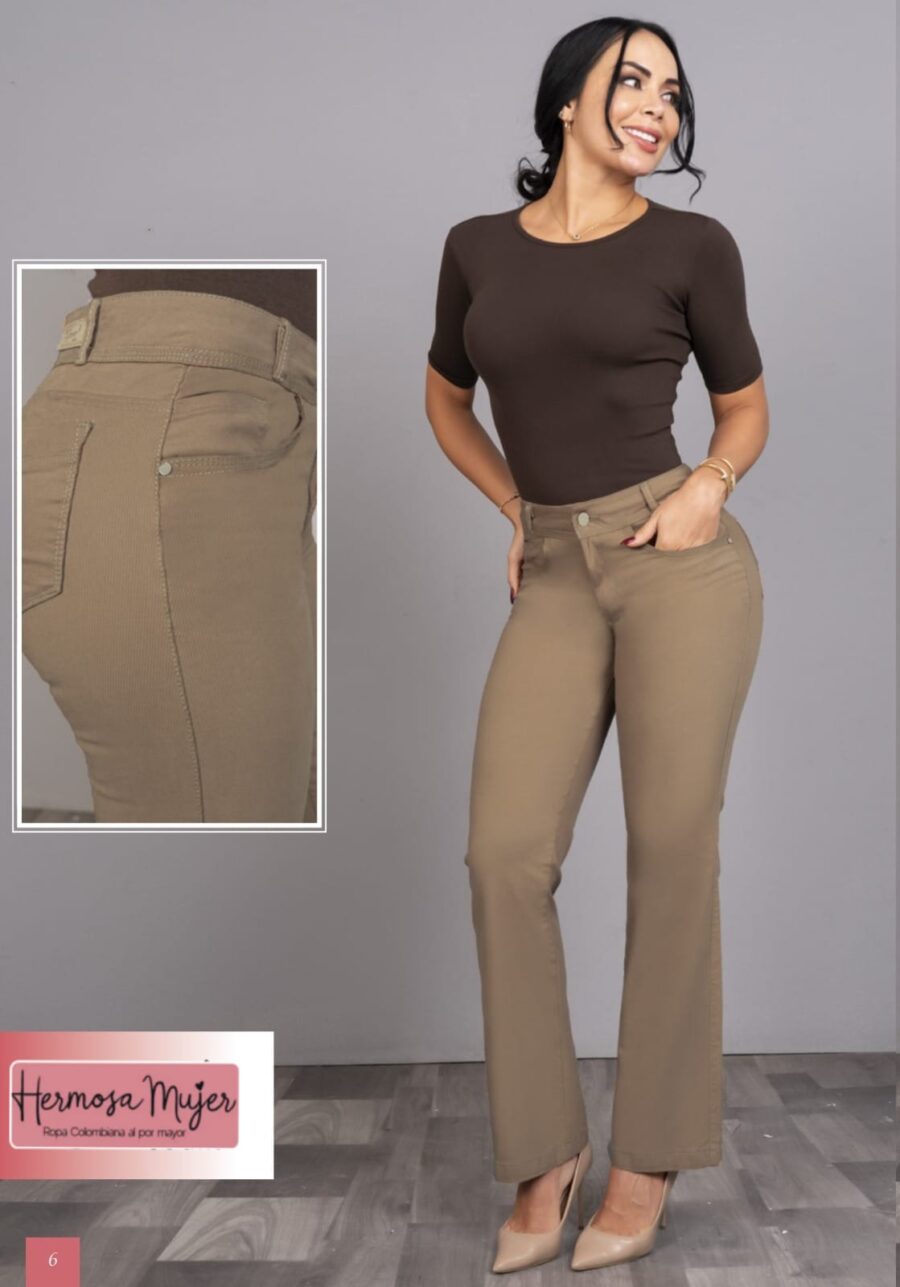 Pantalon formal en drill y en bota ancha