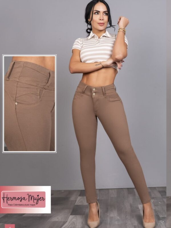 Pantalon elegante skinny en drill