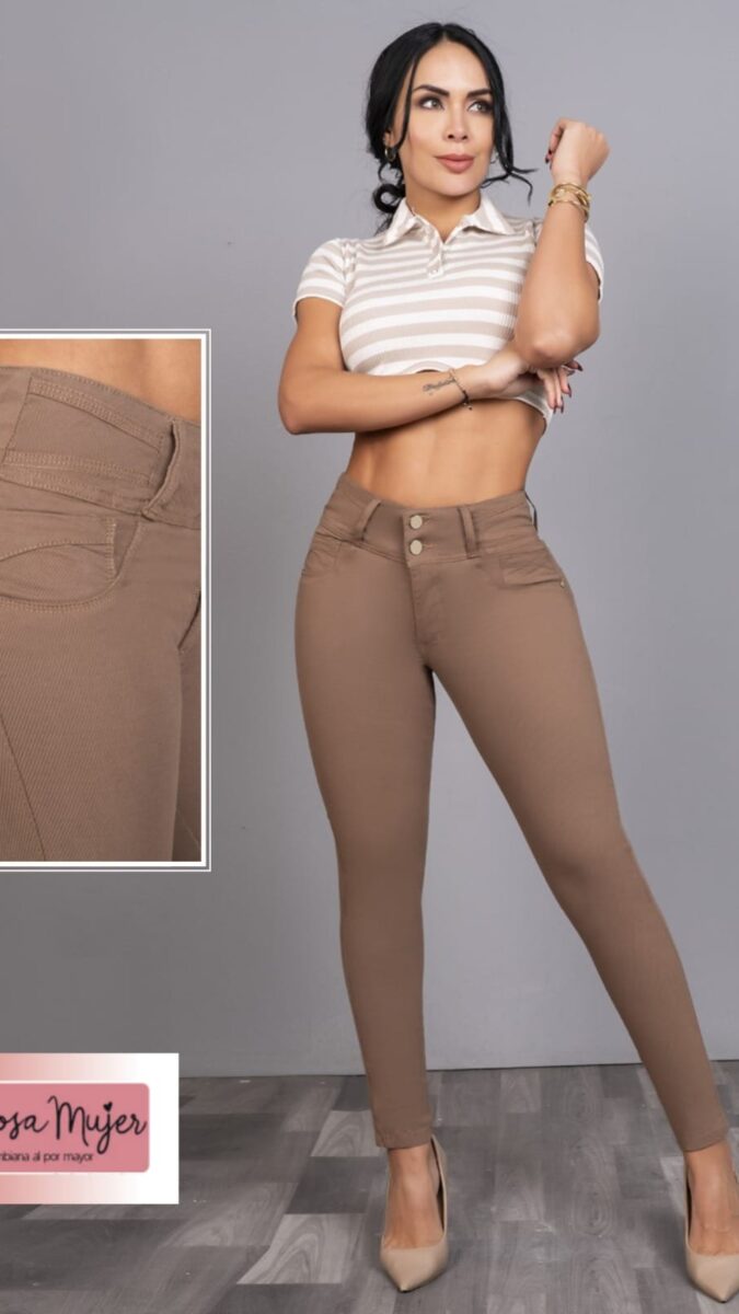 Pantalon elegante skinny en drill