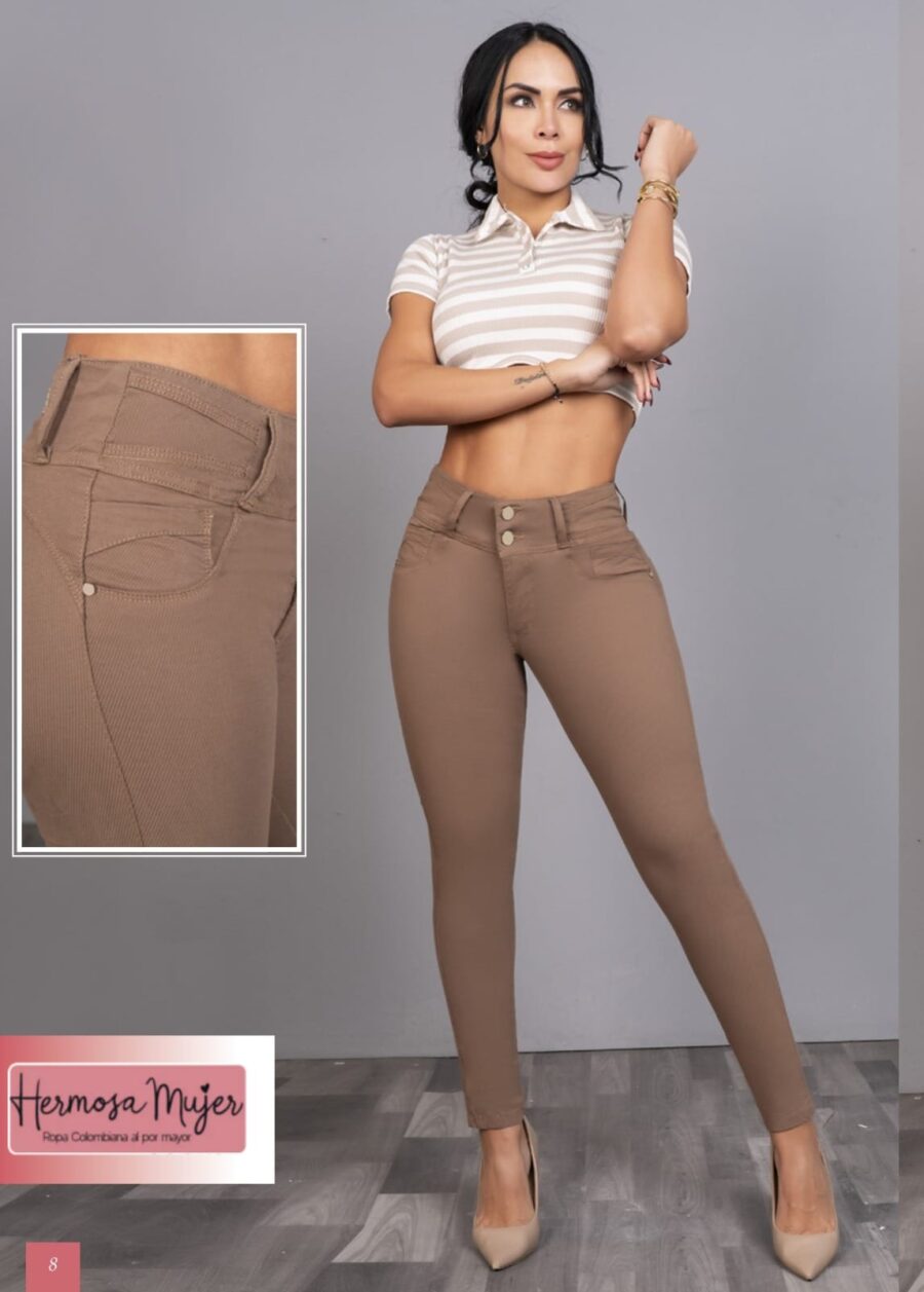 Pantalon elegante skinny en drill