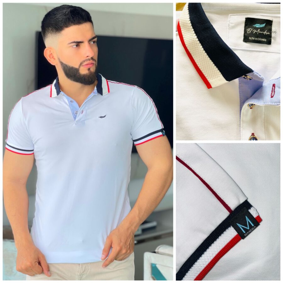 Camiseta de cuello con botones en tela seda fria - Image 2