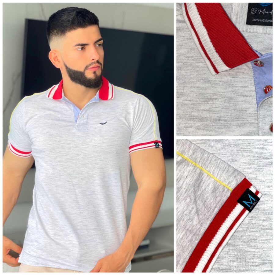 Camiseta de cuello con botones en tela seda fria - Image 3