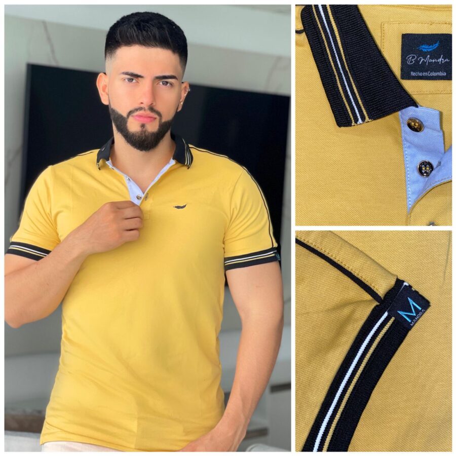 Camiseta de cuello con botones en tela seda fria - Image 4