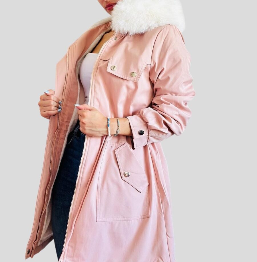 Chaqueta larga con interior afelpado - Image 4