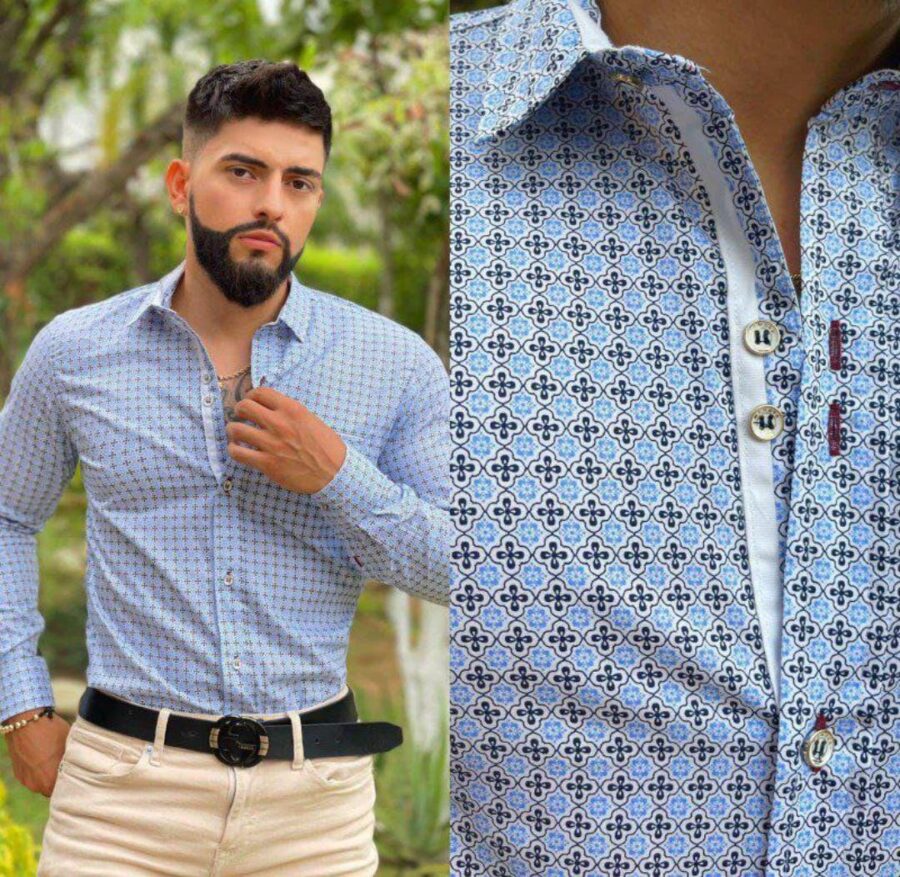 Camisa mosaico colonial