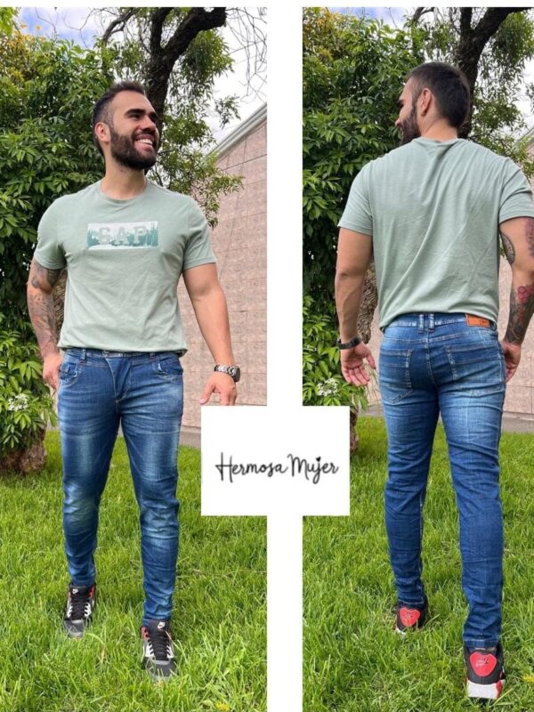 Jean skinny con toques de desgaste