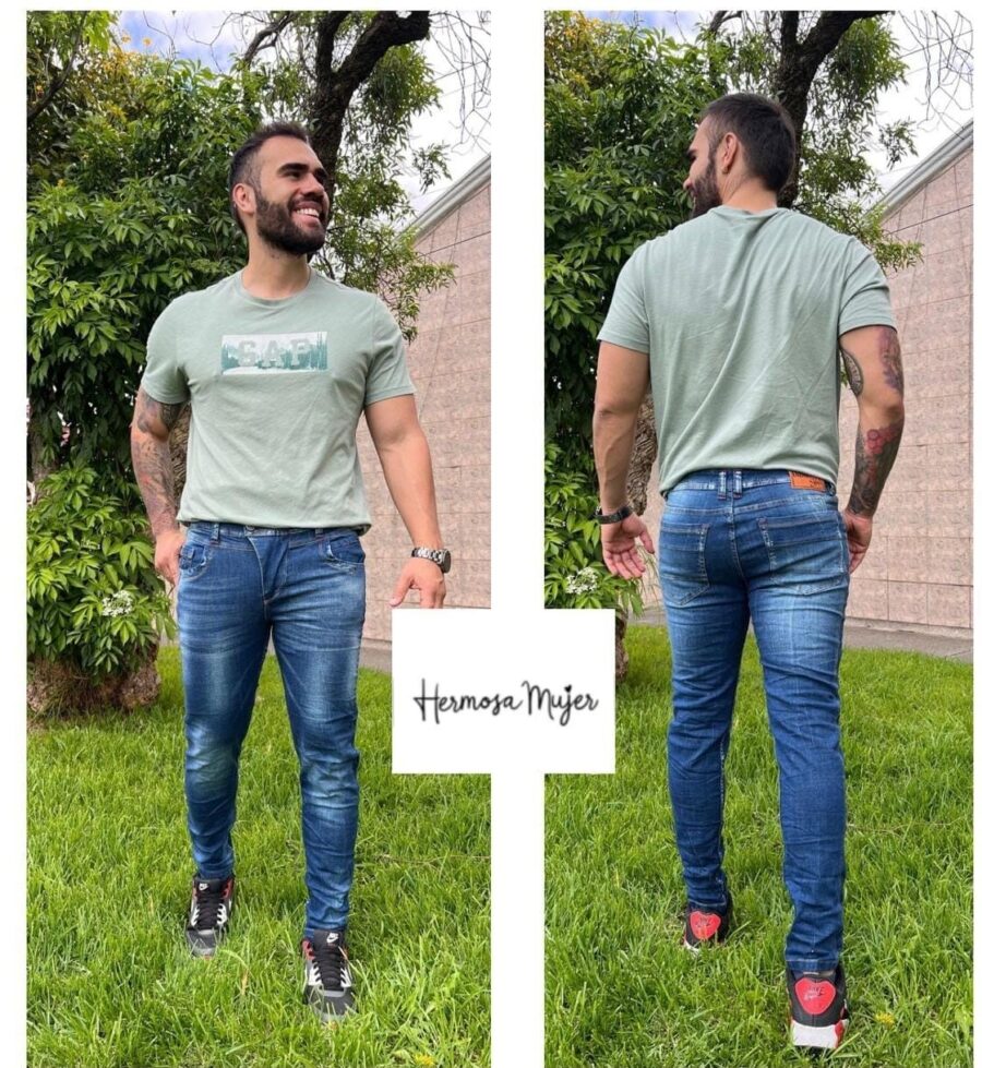 Jean skinny con toques de desgaste