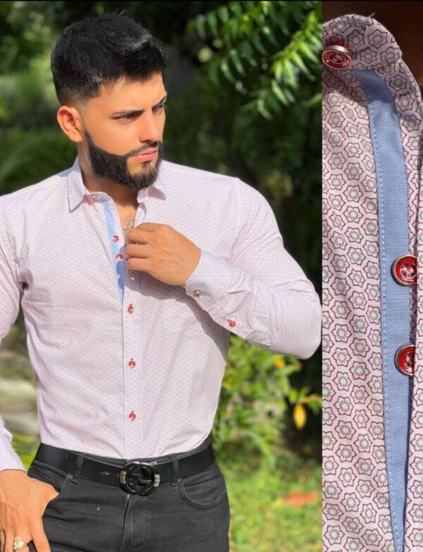 Camisa manga larga con estampado de flores