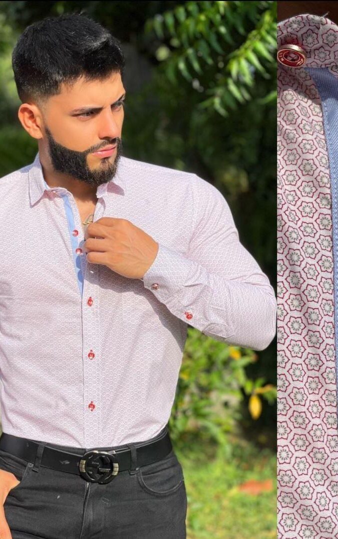 Camisa manga larga con estampado de flores
