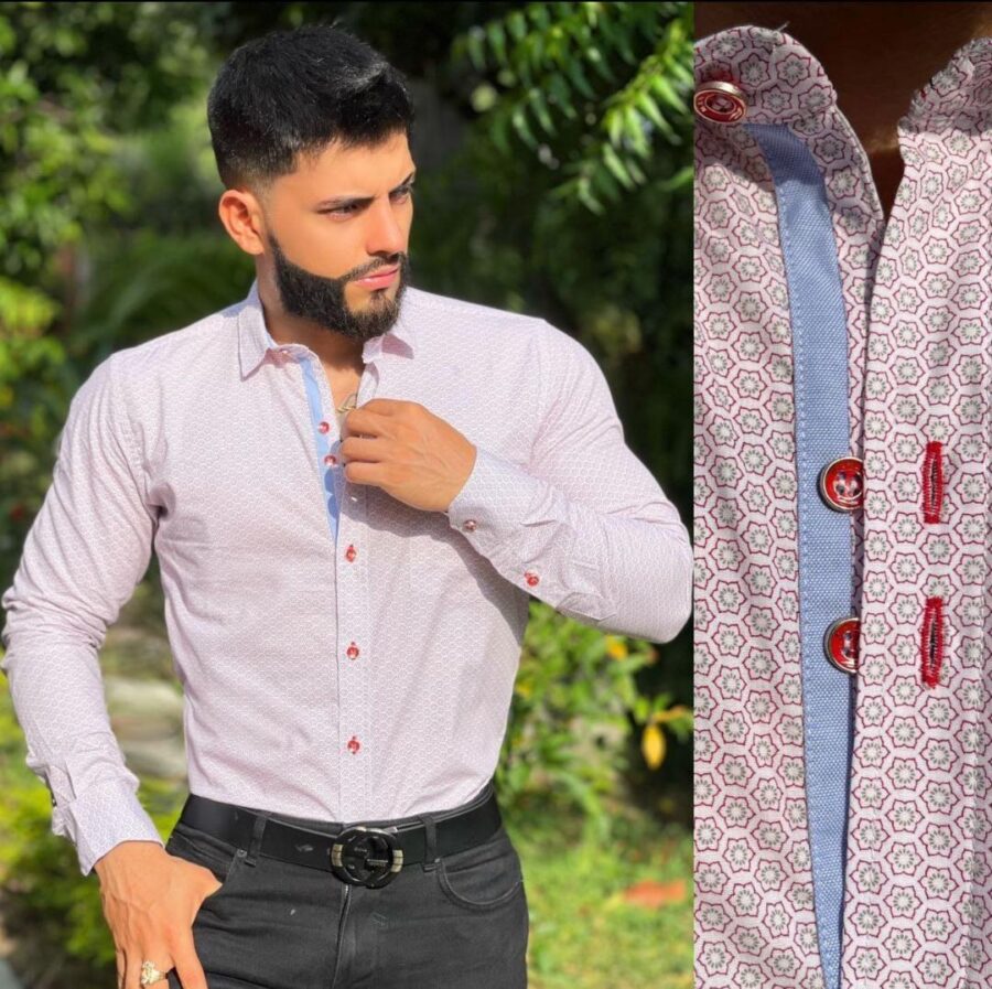 Camisa manga larga con estampado de flores