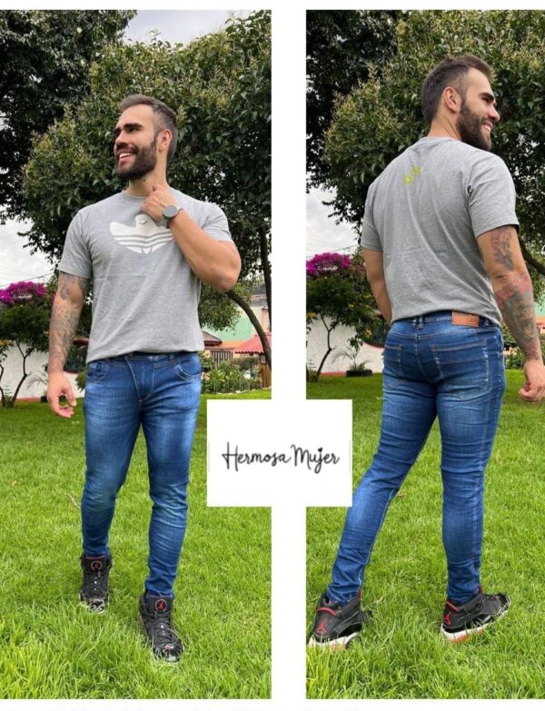 Jean para hombre skinny con toques de desgaste
