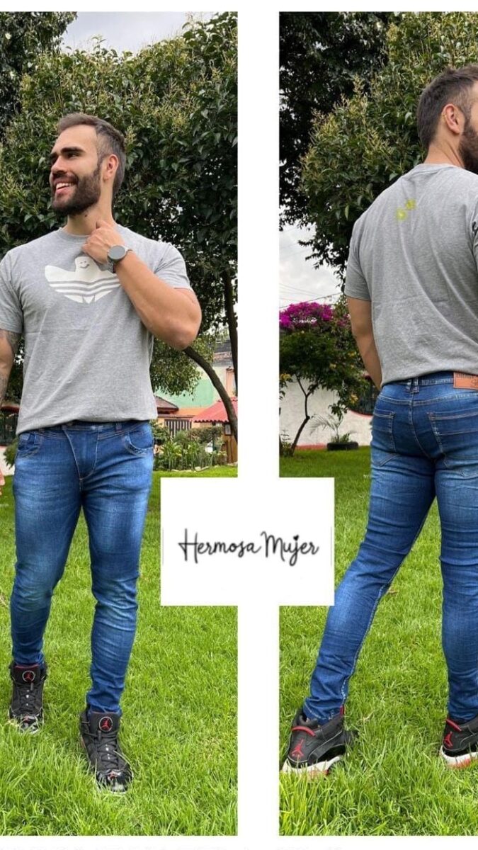 Jean para hombre skinny con toques de desgaste
