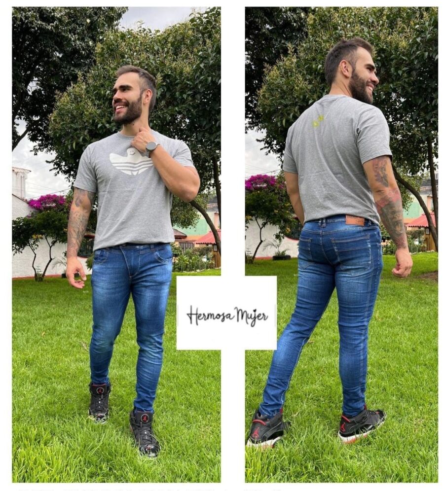 Jean para hombre skinny con toques de desgaste
