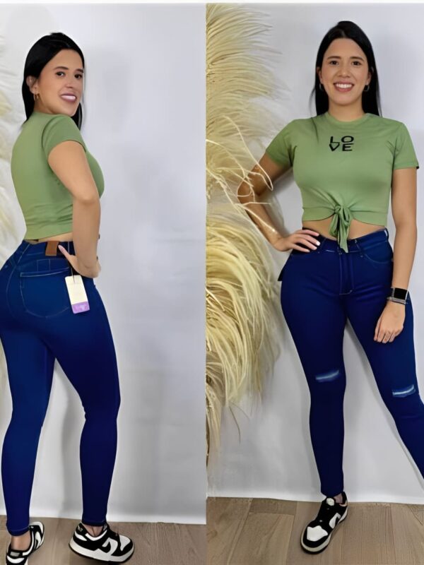 Jean push up skinny con rotos