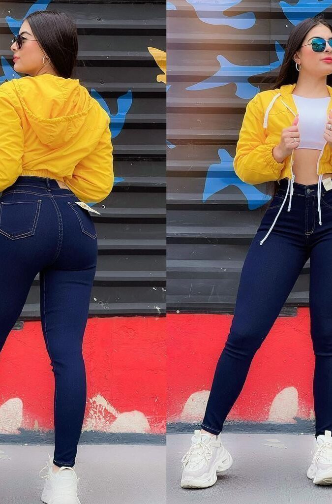 Jean skinny push up licrado