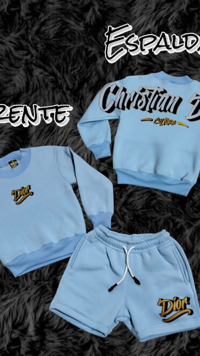 Conjunto buso y short Dior para niño