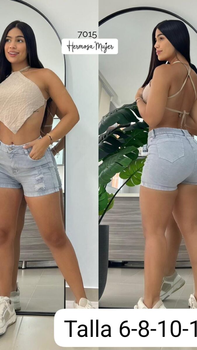 Short con toques de desgaste