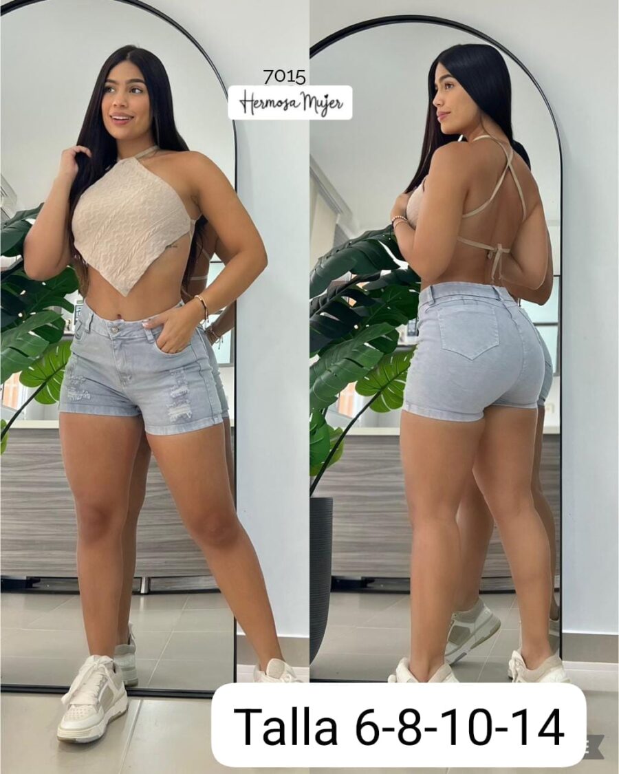 Short con toques de desgaste