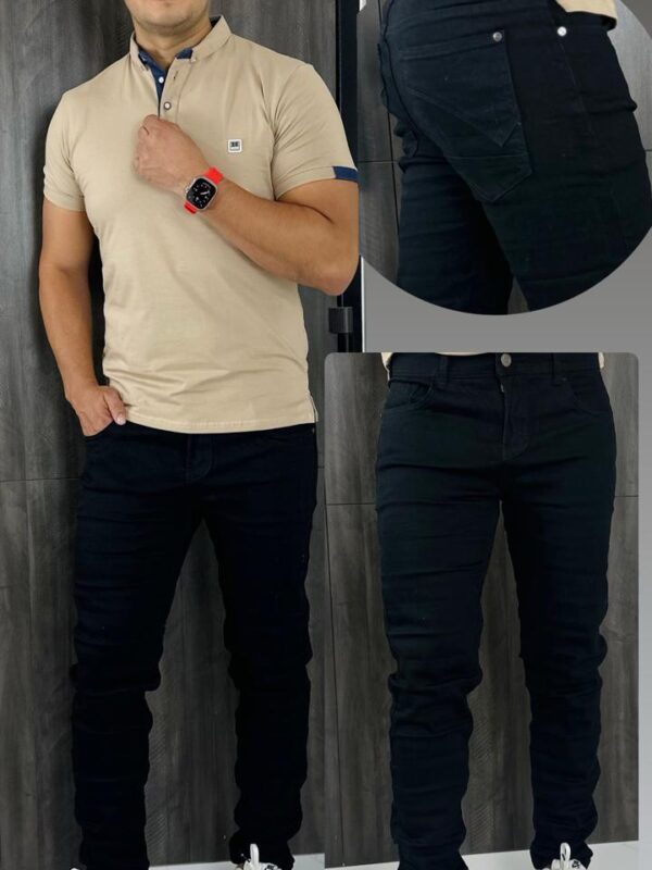 Jean slim fit negro para hombre