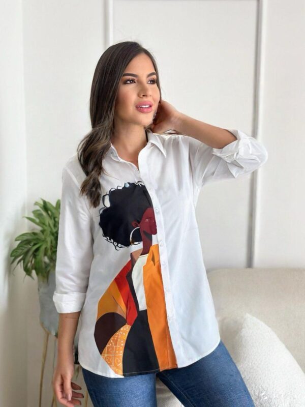 Blusa larga con estampado de mujer talla unica para mujer