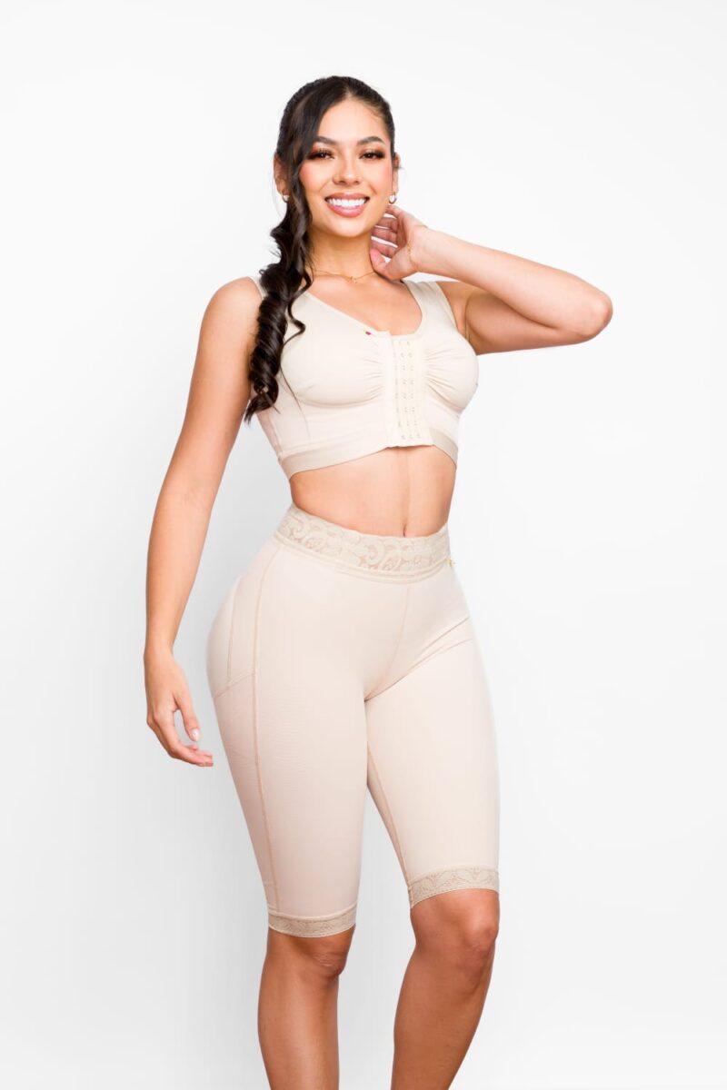 Faja cintura alta con efecto push up para mujer