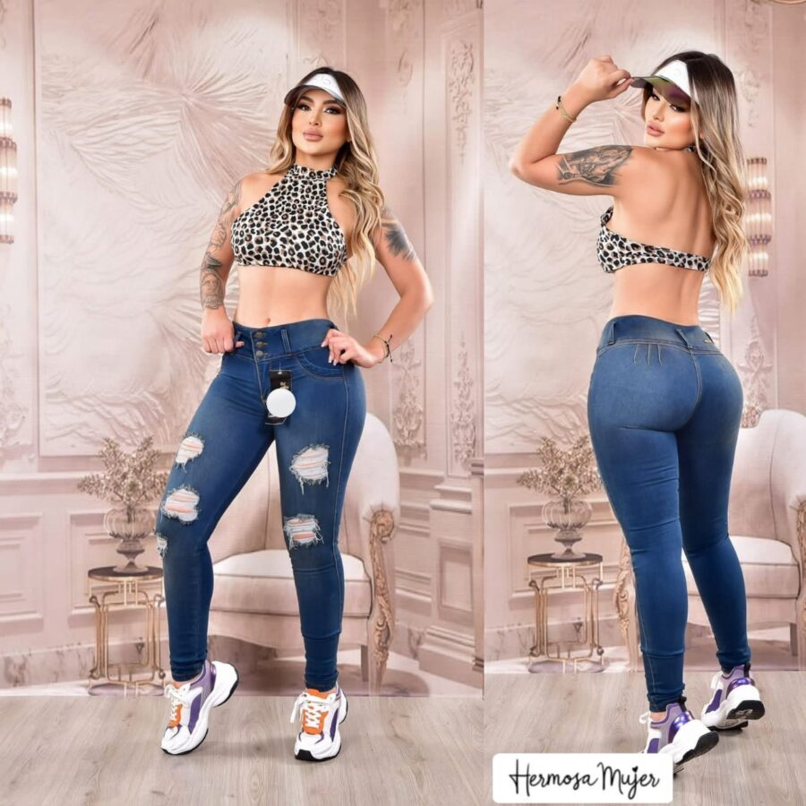 Jean con efecto Push-Up y rotos