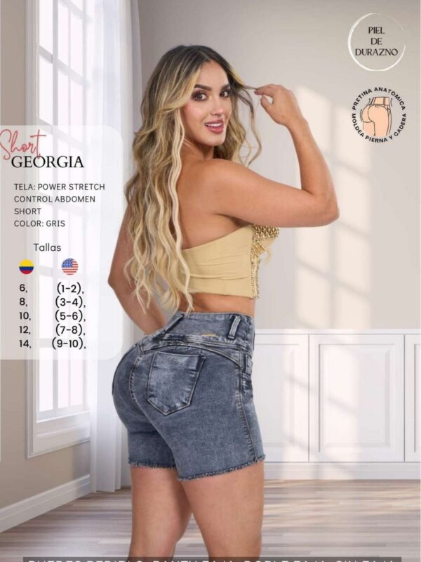 short push up gris oscuro para mujer