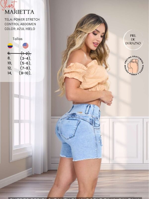 short push up con semi rotos para mujer