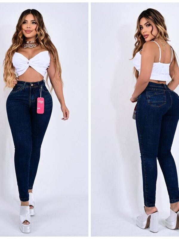 Jean push up bota tubo para mujer