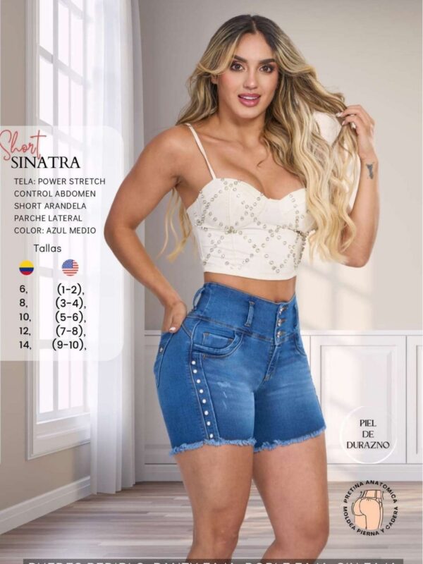 short push up con piedritas para mujer