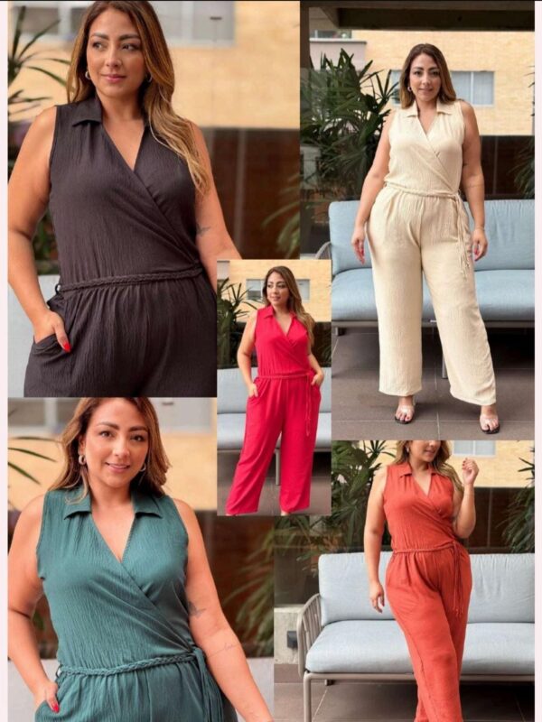 Enterizo Plus Size con escote en V