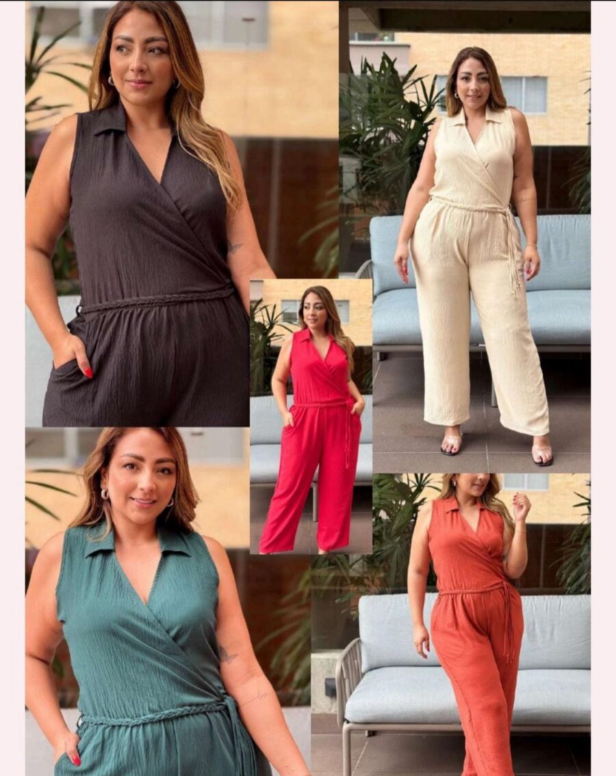 Enterizo Plus Size con escote en V