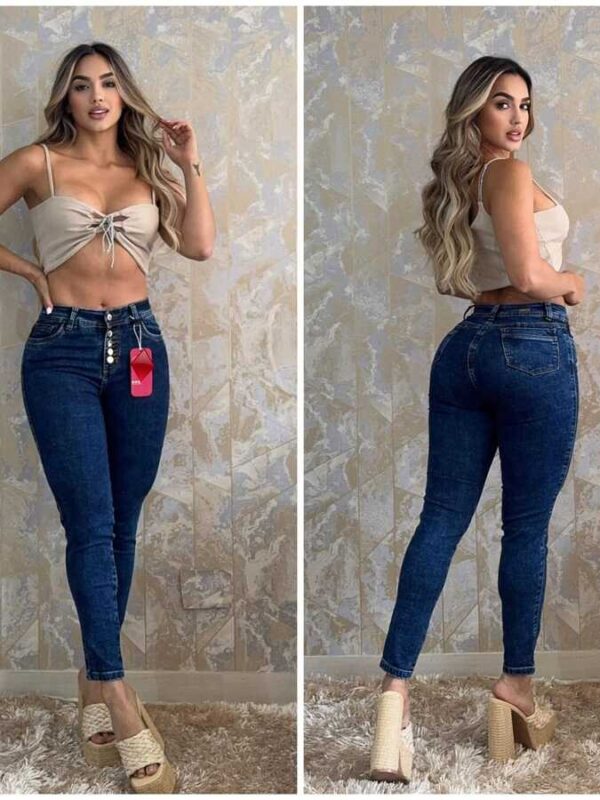 Jean para mujer skinny push up tela mezclilla