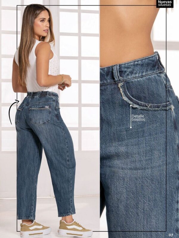 Jean push up bota ancha para mujer