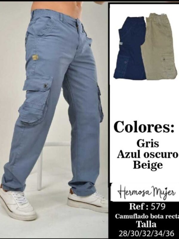 Pantalón tipo cargo bolsillos grandes