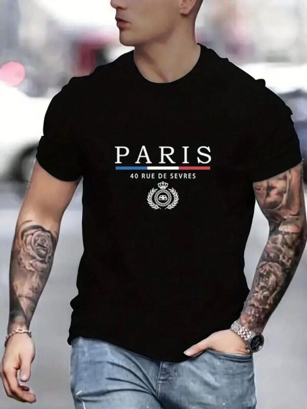 Camiseta con estampado de letras para hombre