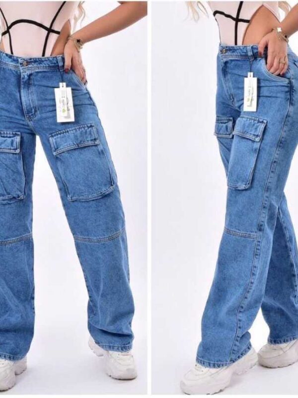 Jean levanta cola azul oscuro con rotos para mujer